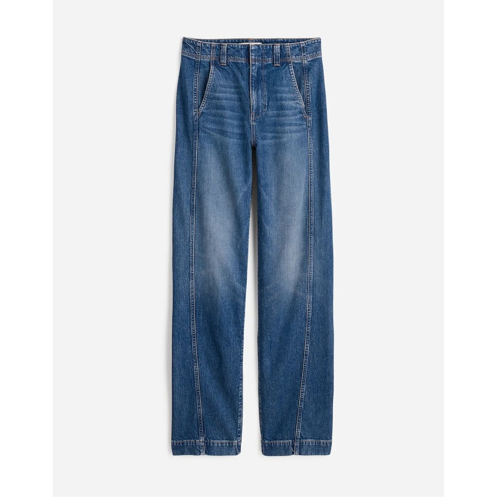 Madewell Tapered Denim Trousers Jeans Womens 24 Concho Wash NS931 - Picture 4 of 9